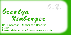 orsolya nimberger business card